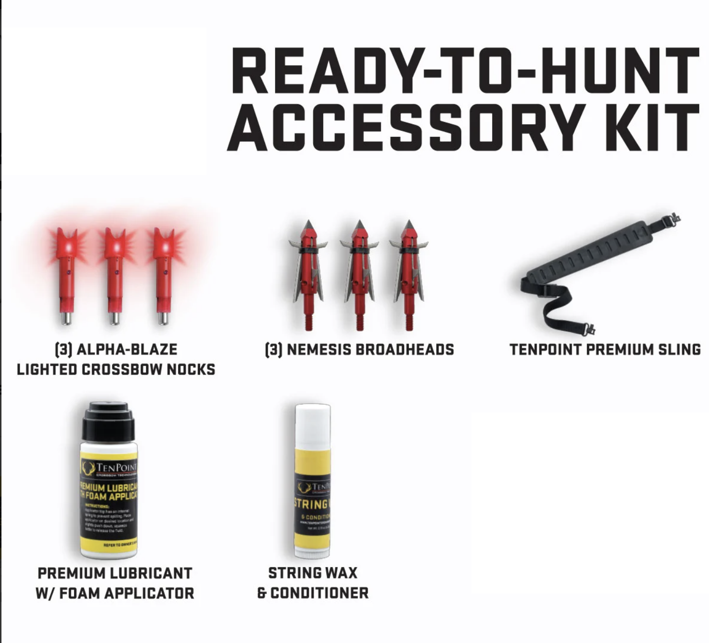 TenPoint Accessory Kit (Nemesis, Alpha-Blaze, Premium Sling, Lubes)
